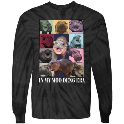 In My Moo Deng Era  Moo Deng Lover Tie-Dye Long Sleeve Shirt