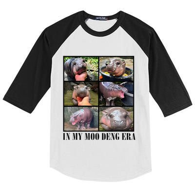 In My Moo Deng Era  Moo Deng Lover Kids Colorblock Raglan Jersey