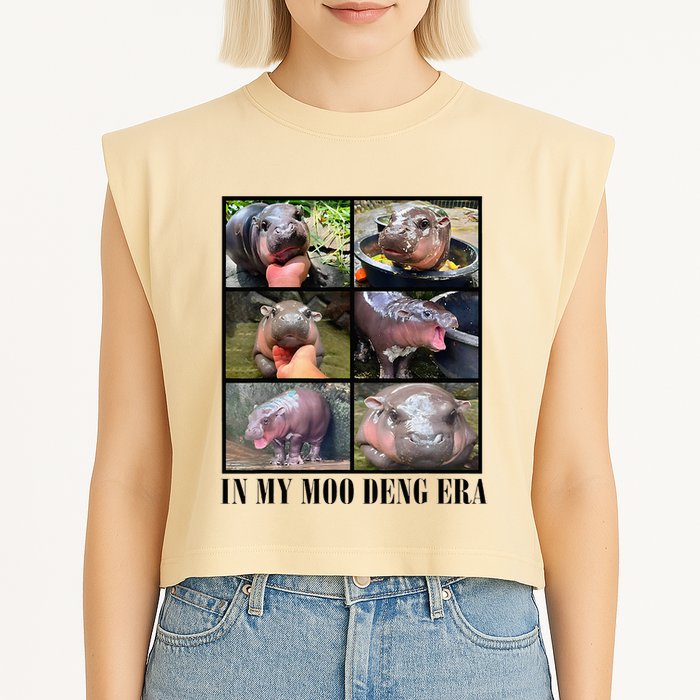 In My Moo Deng Era  Moo Deng Lover Garment-Dyed Women's Muscle Tee
