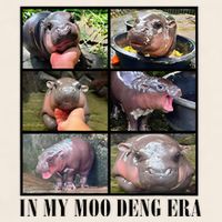 In My Moo Deng Era  Moo Deng Lover Garment-Dyed Women's Muscle Tee