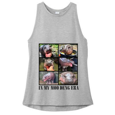 In My Moo Deng Era  Moo Deng Lover Ladies PosiCharge Tri-Blend Wicking Tank