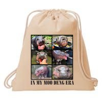 In My Moo Deng Era  Moo Deng Lover Drawstring Bag