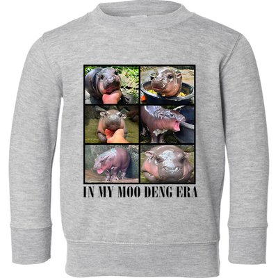 In My Moo Deng Era  Moo Deng Lover Toddler Sweatshirt