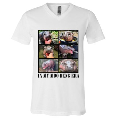 In My Moo Deng Era  Moo Deng Lover V-Neck T-Shirt
