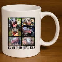 In My Moo Deng Era  Moo Deng Lover 11oz C Handle Ceramic Mug