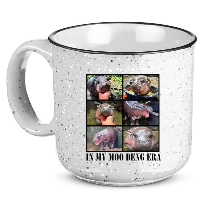 In My Moo Deng Era  Moo Deng Lover 15oz Campfire Ceramic Mug