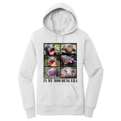 In My Moo Deng Era  Moo Deng Lover Women's Pullover Hoodie