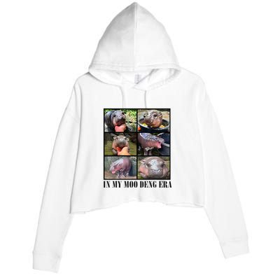 In My Moo Deng Era  Moo Deng Lover Crop Fleece Hoodie