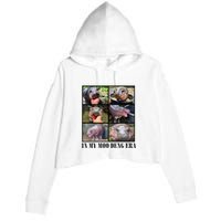 In My Moo Deng Era  Moo Deng Lover Crop Fleece Hoodie