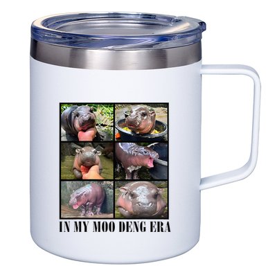 In My Moo Deng Era  Moo Deng Lover 12oz Stainless Steel Coffee Mug