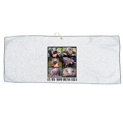 In My Moo Deng Era  Moo Deng Lover Large Microfiber Waffle Golf Towel