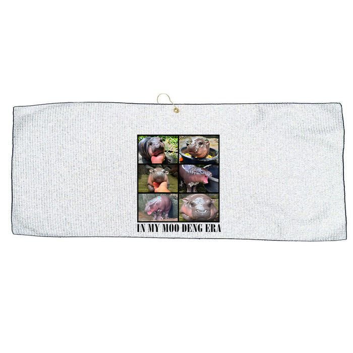 In My Moo Deng Era  Moo Deng Lover Large Microfiber Waffle Golf Towel
