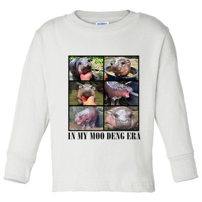 In My Moo Deng Era  Moo Deng Lover Toddler Long Sleeve Shirt