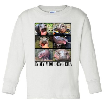 In My Moo Deng Era  Moo Deng Lover Toddler Long Sleeve Shirt