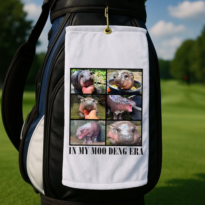 In My Moo Deng Era  Moo Deng Lover Golf Towel