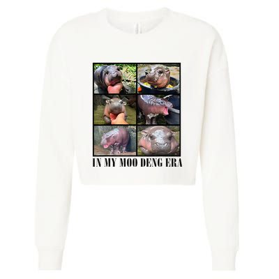 In My Moo Deng Era  Moo Deng Lover Cropped Pullover Crew
