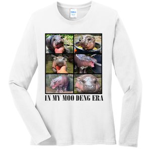 In My Moo Deng Era  Moo Deng Lover Ladies Long Sleeve Shirt