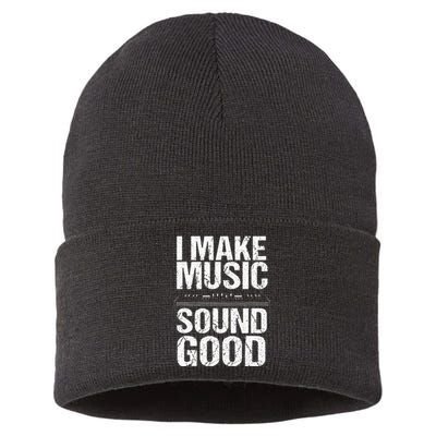 I Make Music Sound So Good Audio Sound Engineer Recording Sustainable Knit Beanie