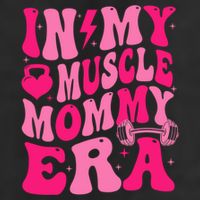 In My Muscle Mommy Era Groovy 7 Panel Mesh Trucker Snapback Hat