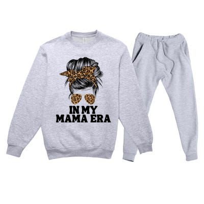 In My Mama Era Groovy In My Mama Era Mom Life Mothers Day Cool Gift Premium Crewneck Sweatsuit Set