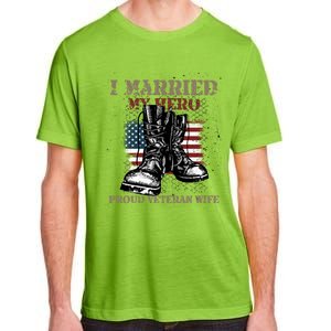 I Married My Hero Proud Veteran Wife Proud Us Veteran Cute Gift Adult ChromaSoft Performance T-Shirt