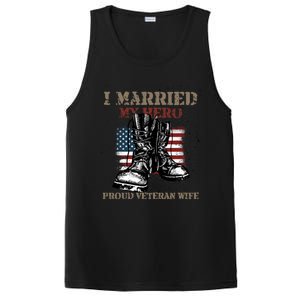 I Married My Hero Proud Veteran Wife Proud Us Veteran Cute Gift PosiCharge Competitor Tank