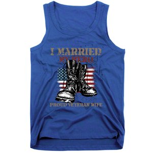 I Married My Hero Proud Veteran Wife Proud Us Veteran Cute Gift Tank Top