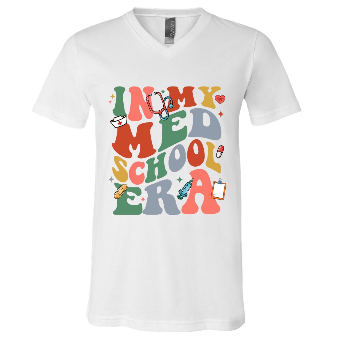 In My Med School Era Medical Student V-Neck T-Shirt