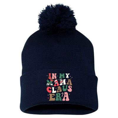 In My Mama Claus Era Christmas Pom Pom 12in Knit Beanie