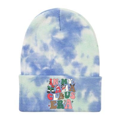 In My Mama Claus Era Christmas Tie Dye 12in Knit Beanie