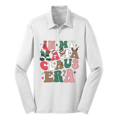 In My Mama Claus Era Christmas Silk Touch Performance Long Sleeve Polo