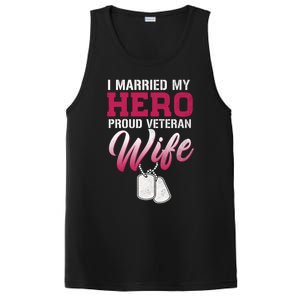 I Married My Hero Proud Veteran Wife Gift VeteranS Day Gift PosiCharge Competitor Tank