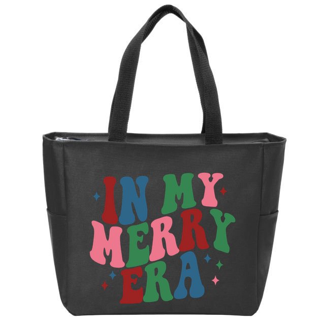 In My Merry Era Christmas Holiday Zip Tote Bag