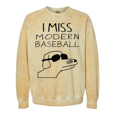 I Miss Modern Baseball Funny Dog Sport Lover Colorblast Crewneck Sweatshirt