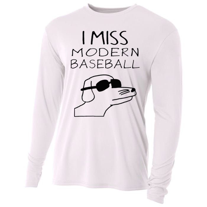 I Miss Modern Baseball Funny Dog Sport Lover Cooling Performance Long Sleeve Crew