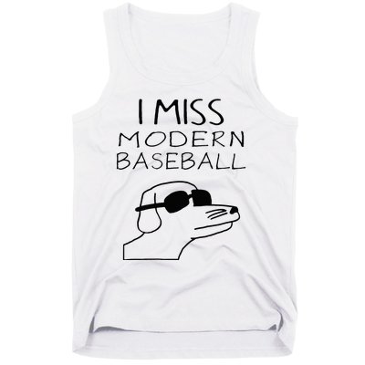 I Miss Modern Baseball Funny Dog Sport Lover Tank Top