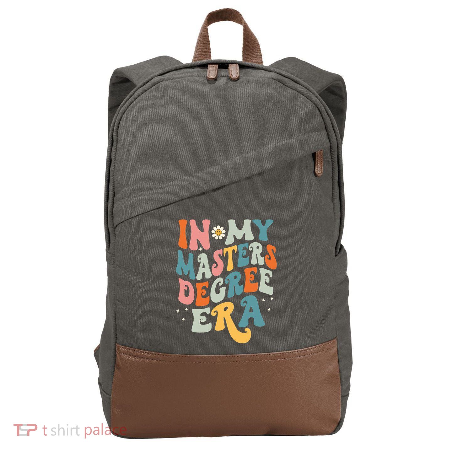 In My Masters Degree Era Cotton Canvas Backpack