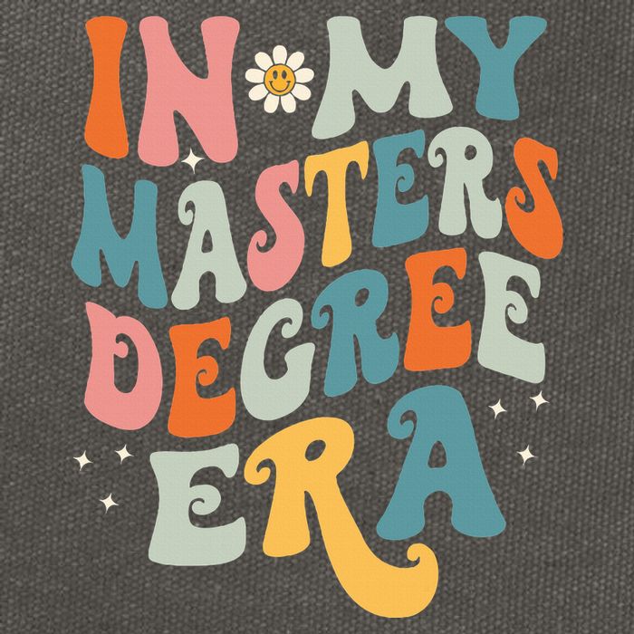 In My Masters Degree Era Cotton Canvas Backpack