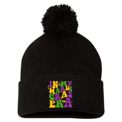 In My Mardi Gras Era Festival Retro Carnival Party Holiday Pom Pom 12in Knit Beanie