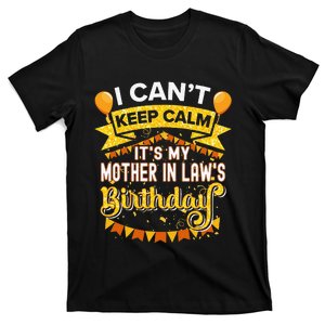 It's My Mother In Law Birthday Matching Family Party T-Shirt