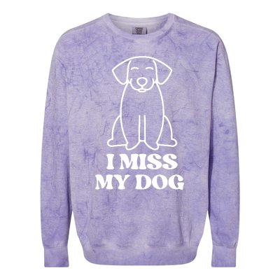 I Miss My Dog Funny Saying Colorblast Crewneck Sweatshirt