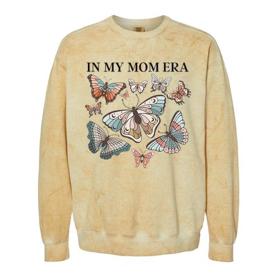 In My Mom Era Butterfly Colorblast Crewneck Sweatshirt