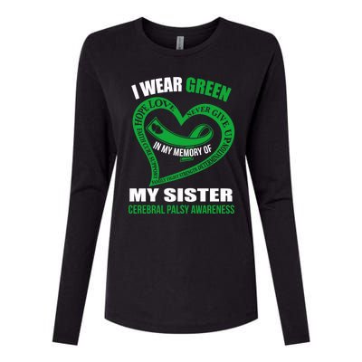 In My Memory Of My Sister Cerebral Palsy Awareness Gift Womens Cotton Relaxed Long Sleeve T-Shirt