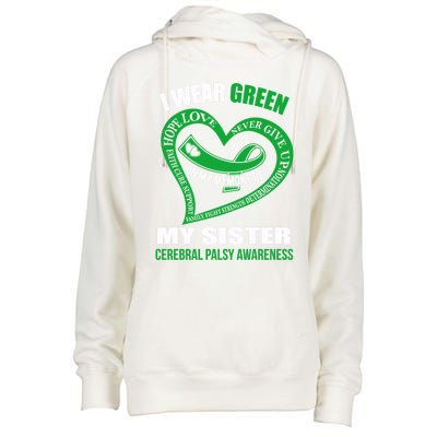 In My Memory Of My Sister Cerebral Palsy Awareness Gift Womens Funnel Neck Pullover Hood