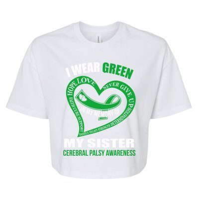 In My Memory Of My Sister Cerebral Palsy Awareness Gift Bella+Canvas Jersey Crop Tee