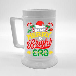 In My Merry And Bright Era Cute Christmas Santa Reindeer Funny Gift Beer Stein