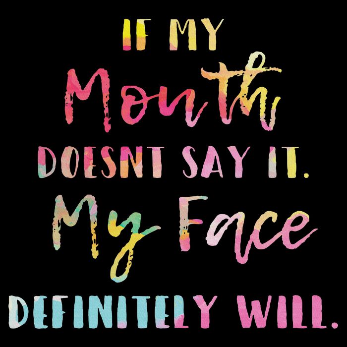 If My Mouth Doesn't Say It My Face Definitely Will Retro Mousepad