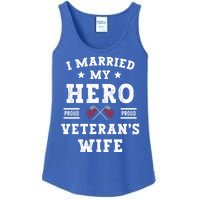 I Married My Hero Proud VeteranS Wife Memorial Day Vintage Ladies Essential Tank