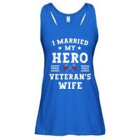 I Married My Hero Proud VeteranS Wife Memorial Day Vintage Ladies Essential Flowy Tank