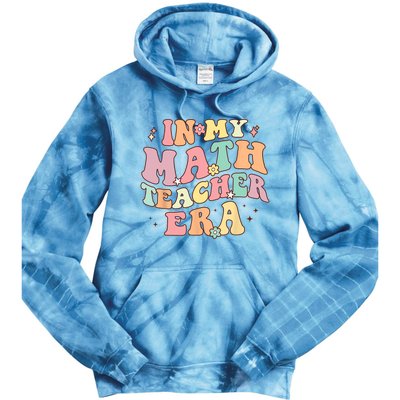 In My Math Teacher Era Retro Back To School Groovy Teacher Tie Dye Hoodie